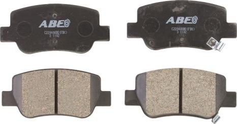 ABE C22040ABE - Тормозные колодки, дисковые, комплект autospares.lv