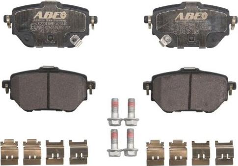 ABE C22047ABE - Тормозные колодки, дисковые, комплект autospares.lv