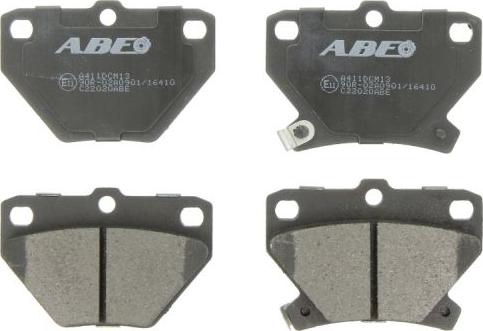 ABE C22020ABE - Тормозные колодки, дисковые, комплект autospares.lv