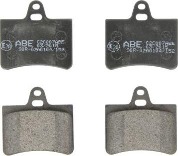 ABE C2C007ABE - Тормозные колодки, дисковые, комплект autospares.lv