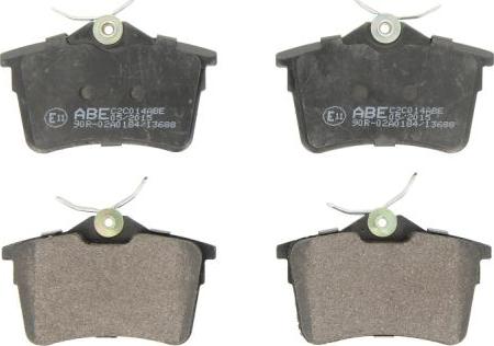 ABE C2C014ABE - Тормозные колодки, дисковые, комплект autospares.lv