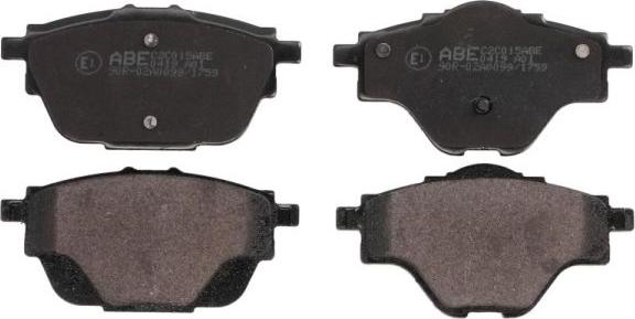 ABE C2C015ABE - Тормозные колодки, дисковые, комплект autospares.lv