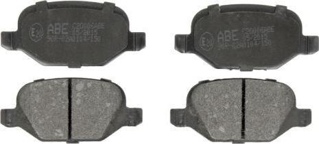 ABE C2D006ABE - Тормозные колодки, дисковые, комплект autospares.lv