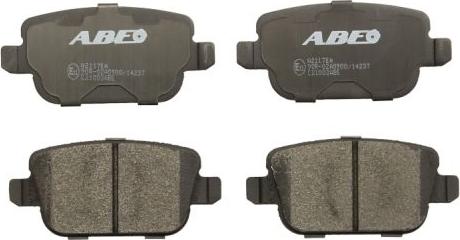 ABE C2I003ABE - Тормозные колодки, дисковые, комплект autospares.lv