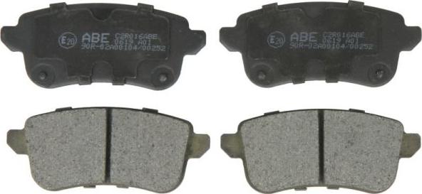 ABE C2R016ABE - Тормозные колодки, дисковые, комплект autospares.lv