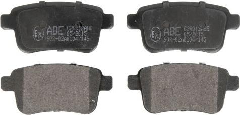 ABE C2R012ABE - Тормозные колодки, дисковые, комплект autospares.lv