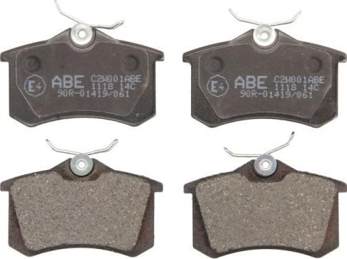 ABE C2W001ABE - Тормозные колодки, дисковые, комплект autospares.lv