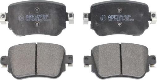 ABE C2W035ABE - Тормозные колодки, дисковые, комплект autospares.lv