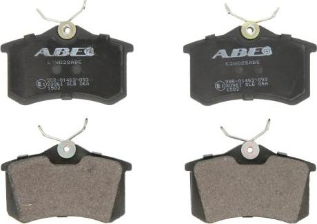 ABE C2W028ABE - Тормозные колодки, дисковые, комплект autospares.lv