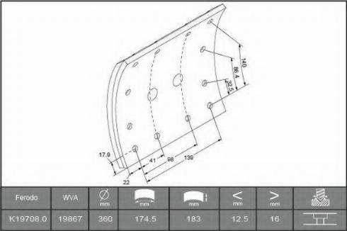 ABEX B2749172 - Комплект тормозных башмаков, барабанные тормоза autospares.lv