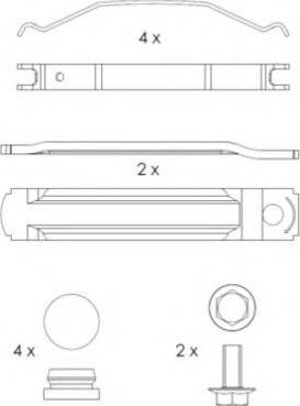 ABEX G6887 - Тормозные колодки, дисковые, комплект autospares.lv