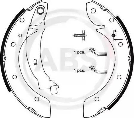 A.B.S. 9065 - Комплект тормозных колодок, барабанные autospares.lv