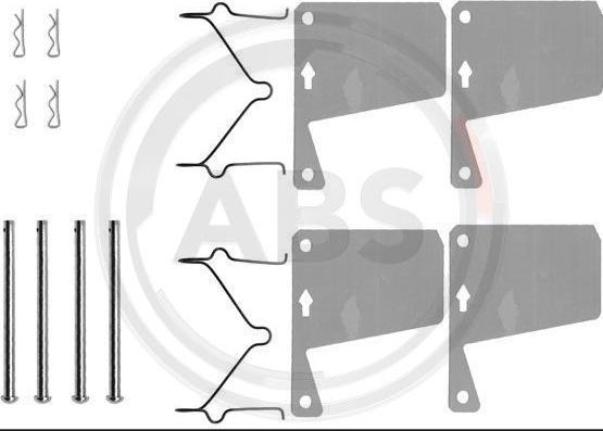A.B.S. 0960Q - Комплектующие для колодок дискового тормоза autospares.lv