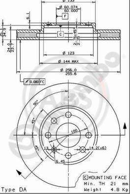 A.B.S. 09.7628.11 - Тормозной диск autospares.lv