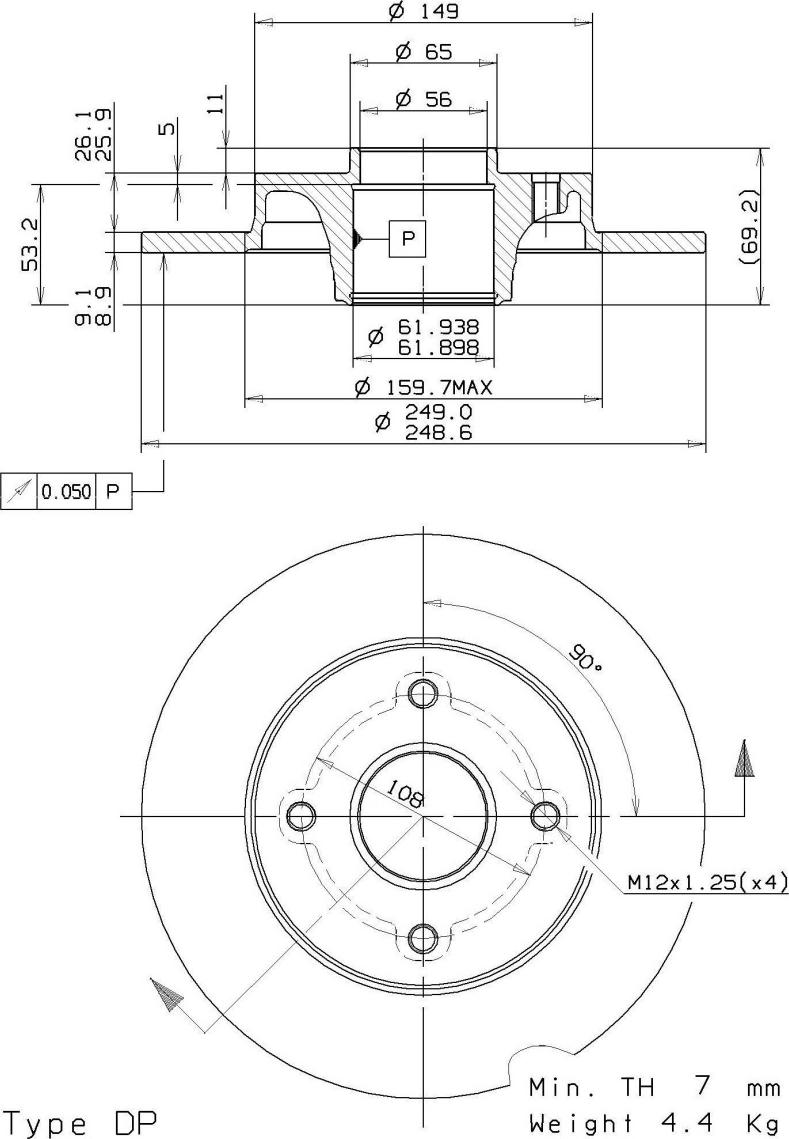 A.B.S. 08.9512.20 - Тормозной диск autospares.lv