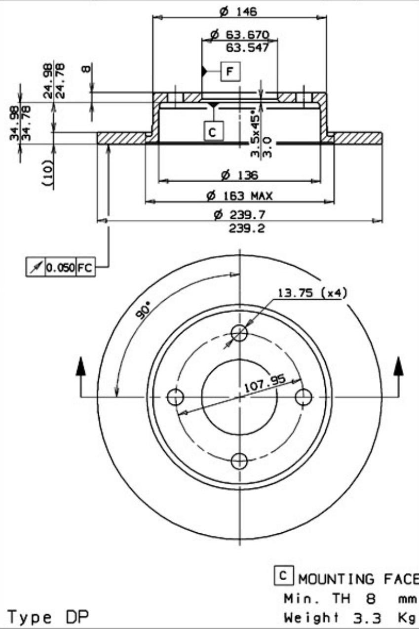 A.B.S. 08.5164.14 - Тормозной диск autospares.lv