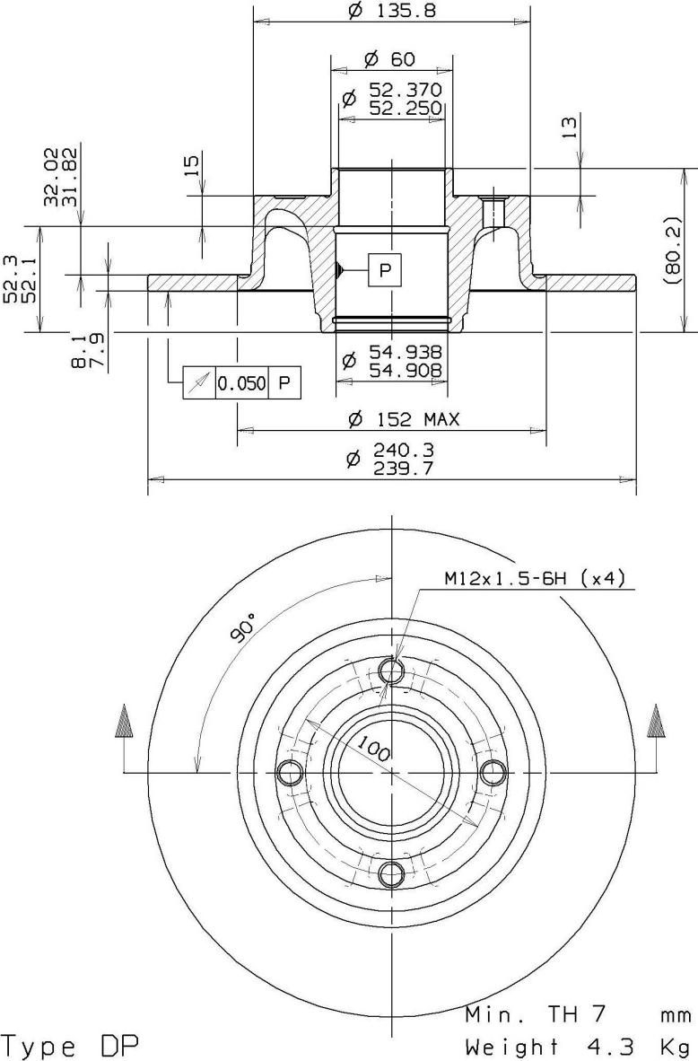 A.B.S. 08.A141.10 - Тормозной диск autospares.lv