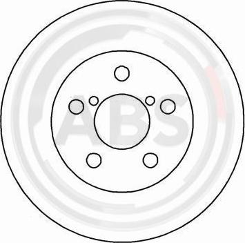 A.B.S. 16554 - Тормозной диск autospares.lv