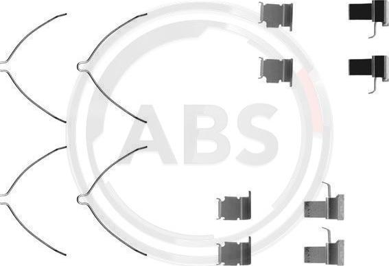 A.B.S. 1261Q - Комплектующие для колодок дискового тормоза autospares.lv