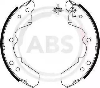 A.B.S. 8662 - Комплект тормозных колодок, барабанные autospares.lv