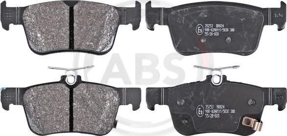 A.B.S. 35253 - Тормозные колодки, дисковые, комплект autospares.lv