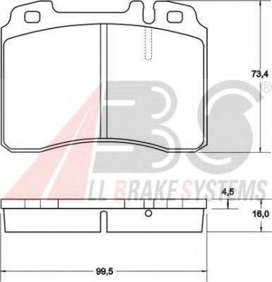 A.B.S. 36904 OE - Тормозные колодки, дисковые, комплект autospares.lv