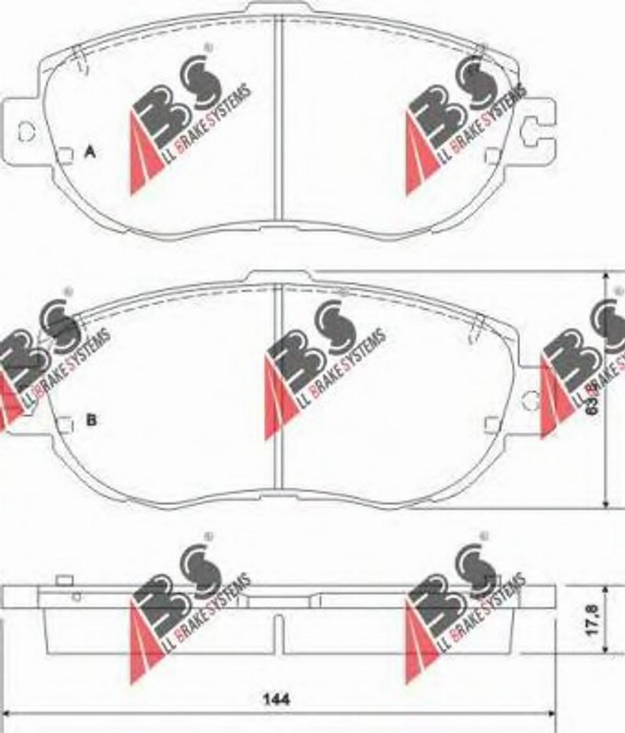 A.B.S. 36920OE - Тормозные колодки, дисковые, комплект autospares.lv