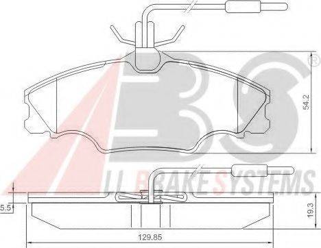 A.B.S. 36976 OE - Тормозные колодки, дисковые, комплект autospares.lv