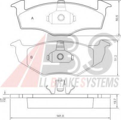 A.B.S. 36970 OE - Тормозные колодки, дисковые, комплект autospares.lv