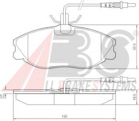 A.B.S. 36977 OE - Тормозные колодки, дисковые, комплект autospares.lv