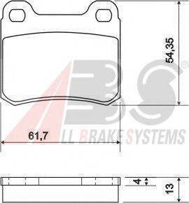 A.B.S. 36498 OE - Тормозные колодки, дисковые, комплект autospares.lv