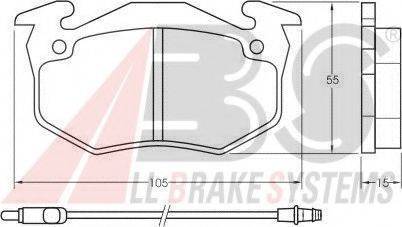 A.B.S. 36525 OE - Тормозные колодки, дисковые, комплект autospares.lv