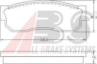 A.B.S. 36520 OE - Тормозные колодки, дисковые, комплект autospares.lv