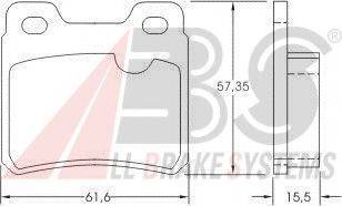 A.B.S. 36694 OE - Тормозные колодки, дисковые, комплект autospares.lv