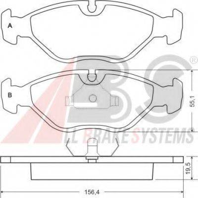 A.B.S. 36698 OE - Тормозные колодки, дисковые, комплект autospares.lv