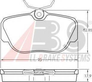 A.B.S. 36660 OE - Тормозные колодки, дисковые, комплект autospares.lv