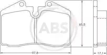 A.B.S. 36662 - Тормозные колодки, дисковые, комплект autospares.lv