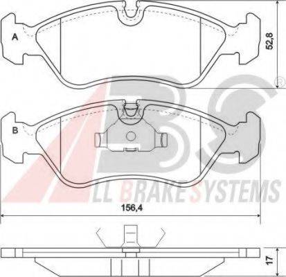 A.B.S. 36667 OE - Тормозные колодки, дисковые, комплект autospares.lv