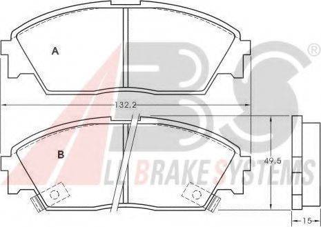 A.B.S. 36616 OE - Тормозные колодки, дисковые, комплект autospares.lv