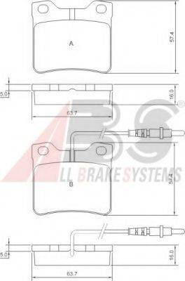 A.B.S. 36683 OE - Тормозные колодки, дисковые, комплект autospares.lv