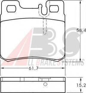 A.B.S. 36687 OE - Тормозные колодки, дисковые, комплект autospares.lv