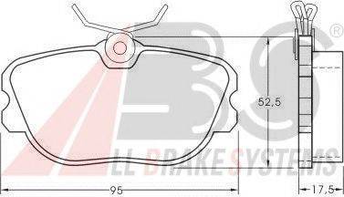 A.B.S. 36622 OE - Тормозные колодки, дисковые, комплект autospares.lv