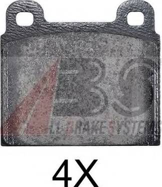 A.B.S. 36025 OE - Тормозные колодки, дисковые, комплект autospares.lv