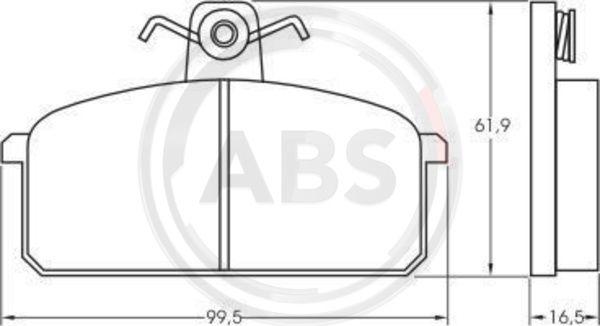 A.B.S. 36146 - Тормозные колодки, дисковые, комплект autospares.lv