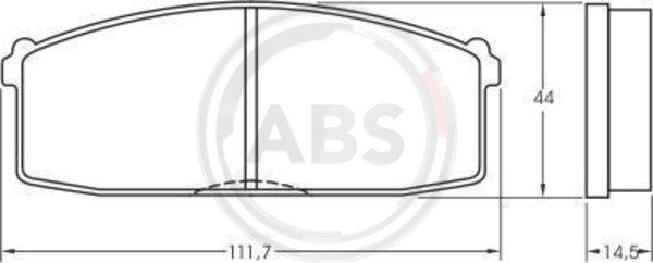 A.B.S. 36158 - Тормозные колодки, дисковые, комплект autospares.lv