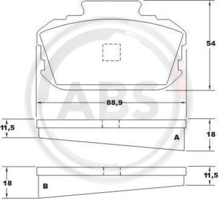 A.B.S. 36101 - Тормозные колодки, дисковые, комплект autospares.lv