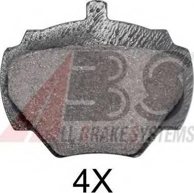 A.B.S. 36125 OE - Тормозные колодки, дисковые, комплект autospares.lv