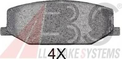 A.B.S. 36179 OE - Тормозные колодки, дисковые, комплект autospares.lv