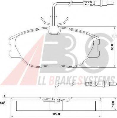 A.B.S. 36899 OE - Тормозные колодки, дисковые, комплект autospares.lv