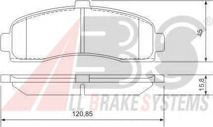 A.B.S. 36848 OE - Тормозные колодки, дисковые, комплект autospares.lv